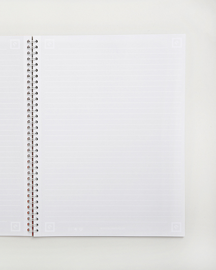 Whitelines Wirebound Notebook, Blank 9X12